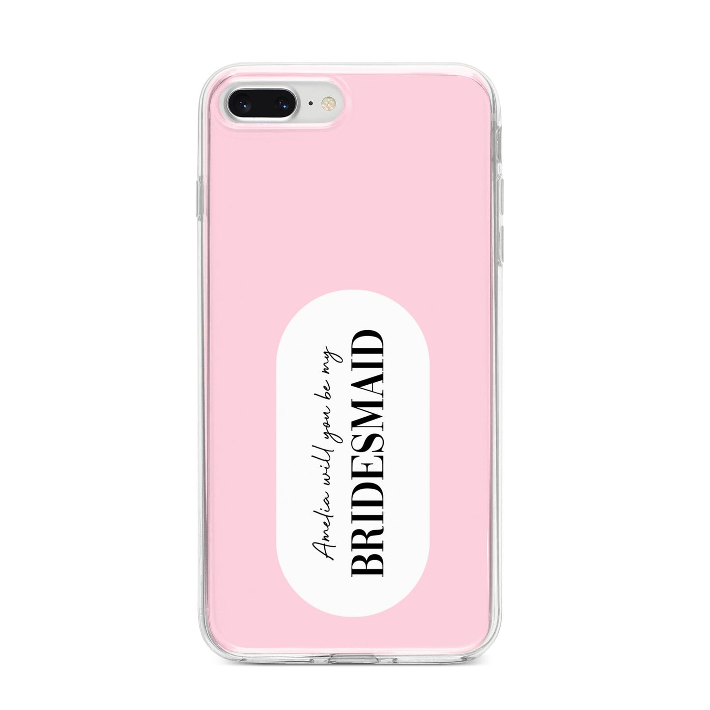 Will You Be My Bridesmaid iPhone 8 Plus Bumper Case on Silver iPhone