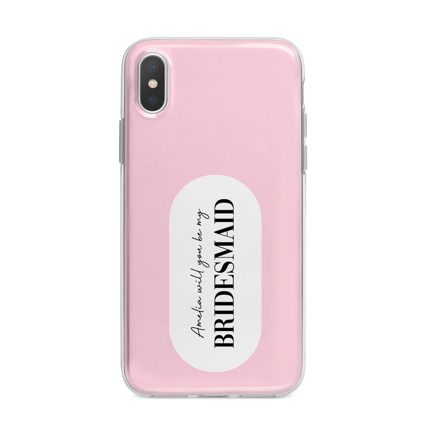 Will You Be My Bridesmaid iPhone X Bumper Case on Silver iPhone Alternative Image 1