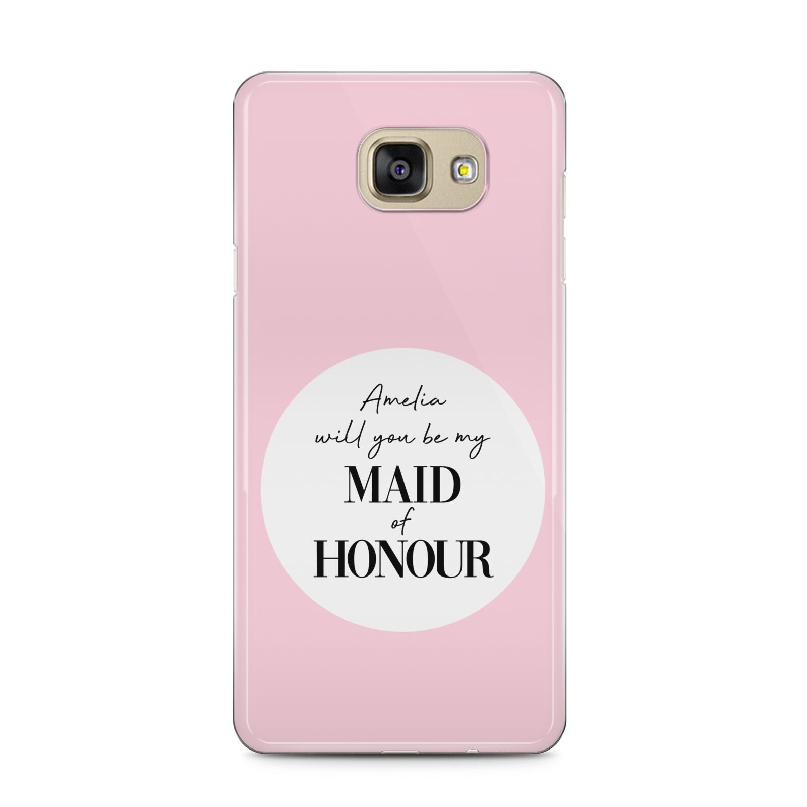 Will You Be My Maid Of Honour Samsung Galaxy A5 2016 Case on gold phone