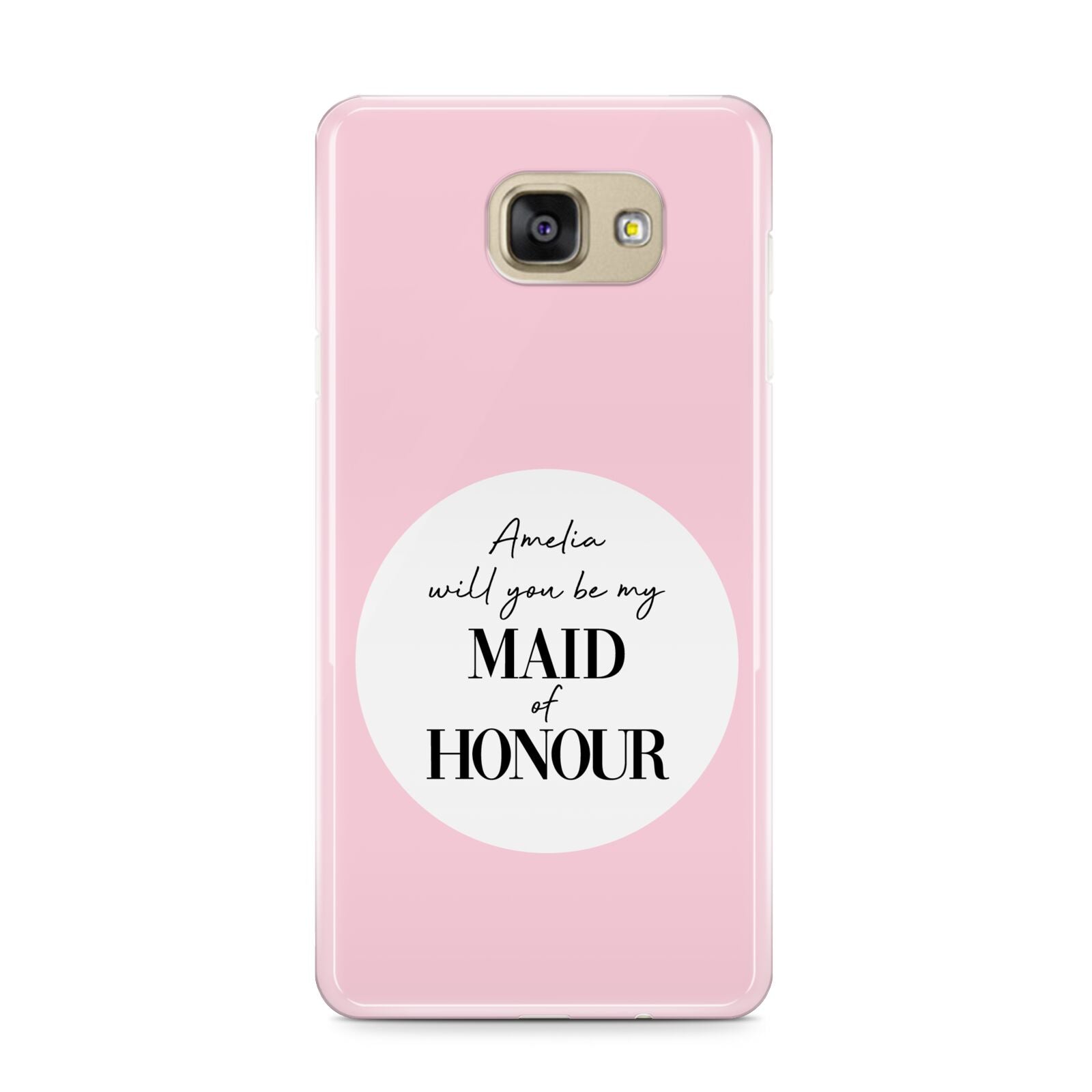 Will You Be My Maid Of Honour Samsung Galaxy A9 2016 Case on gold phone