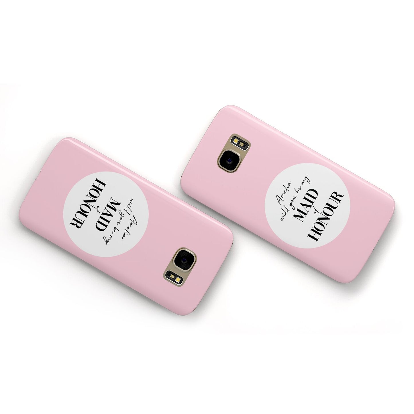 Will You Be My Maid Of Honour Samsung Galaxy Case Flat Overview