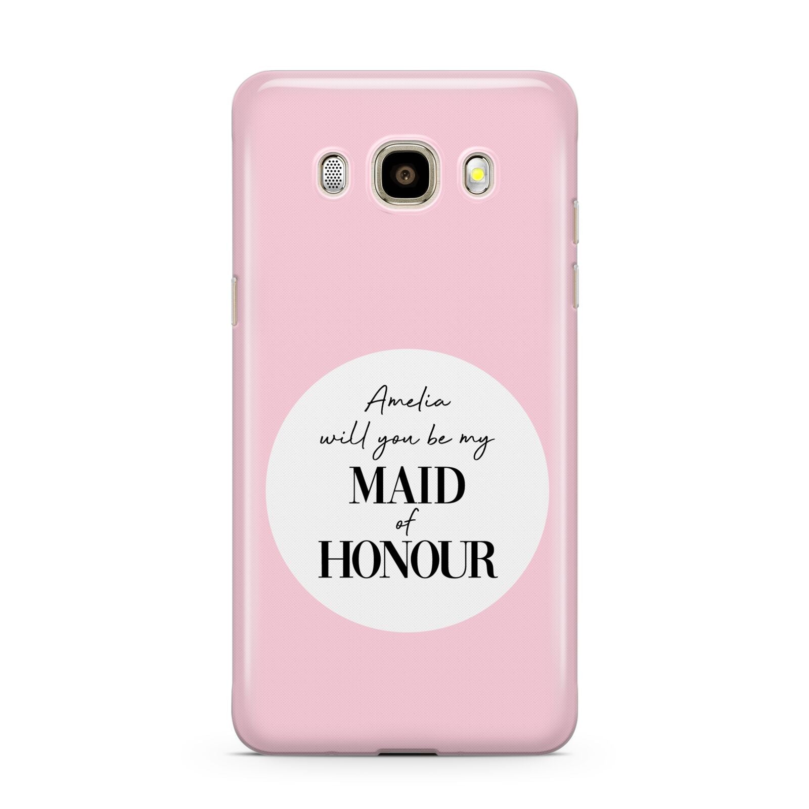 Will You Be My Maid Of Honour Samsung Galaxy J7 2016 Case on gold phone