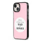 Will You Be My Maid Of Honour iPhone 13 Black Impact Case Side Angle on Silver phone