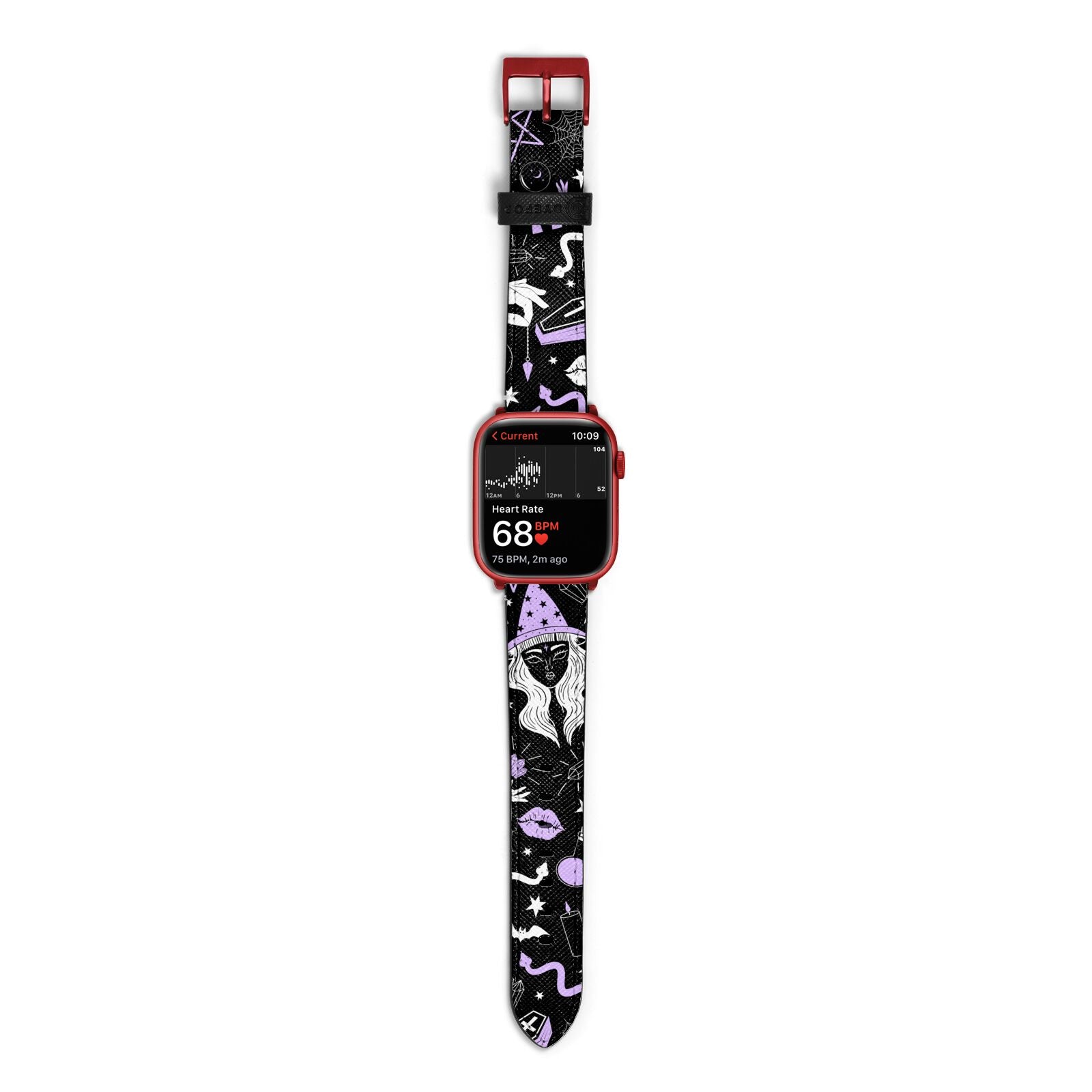 Witch Apple Watch Strap Size 38mm with Red Hardware
