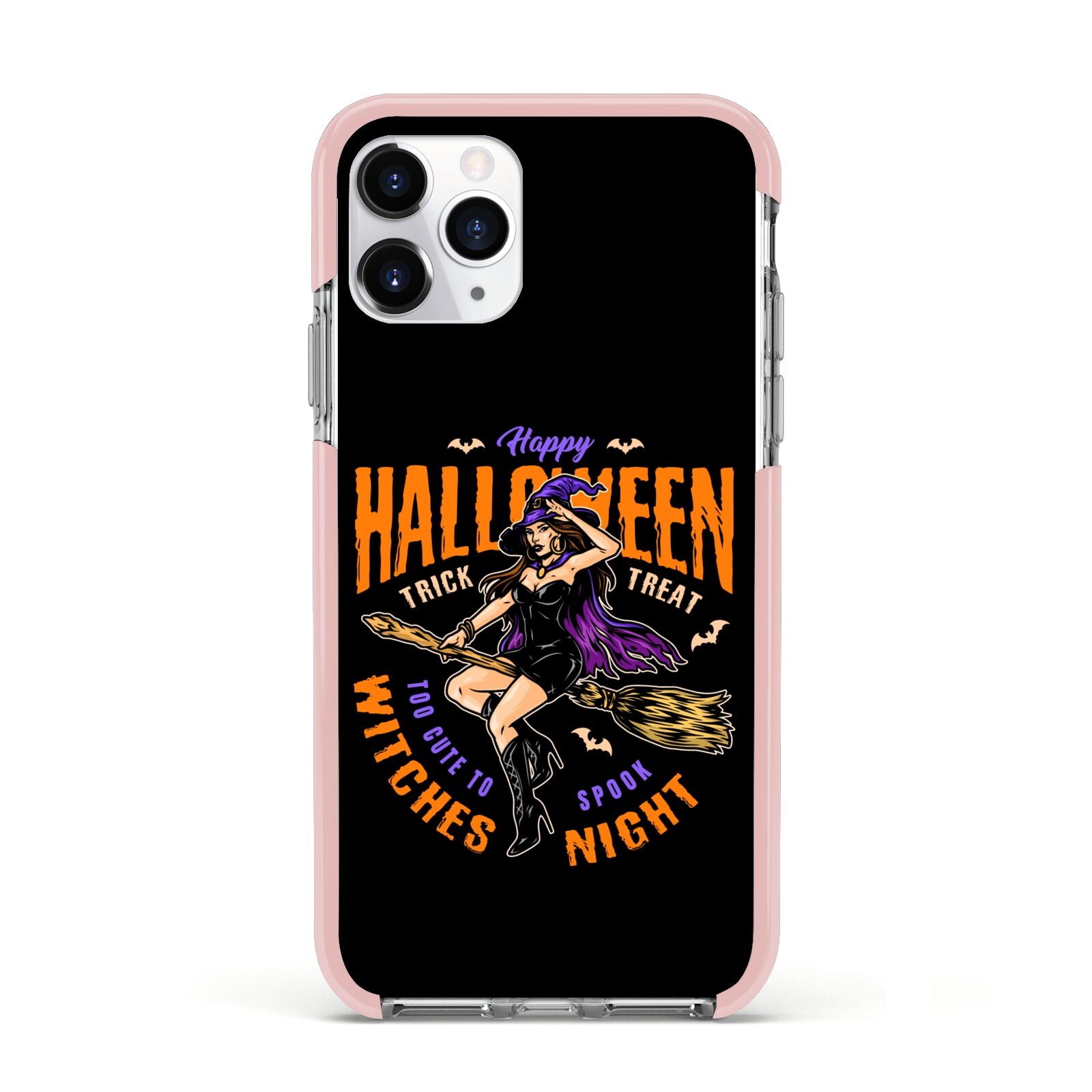 Witches Night Apple iPhone 11 Pro in Silver with Pink Impact Case