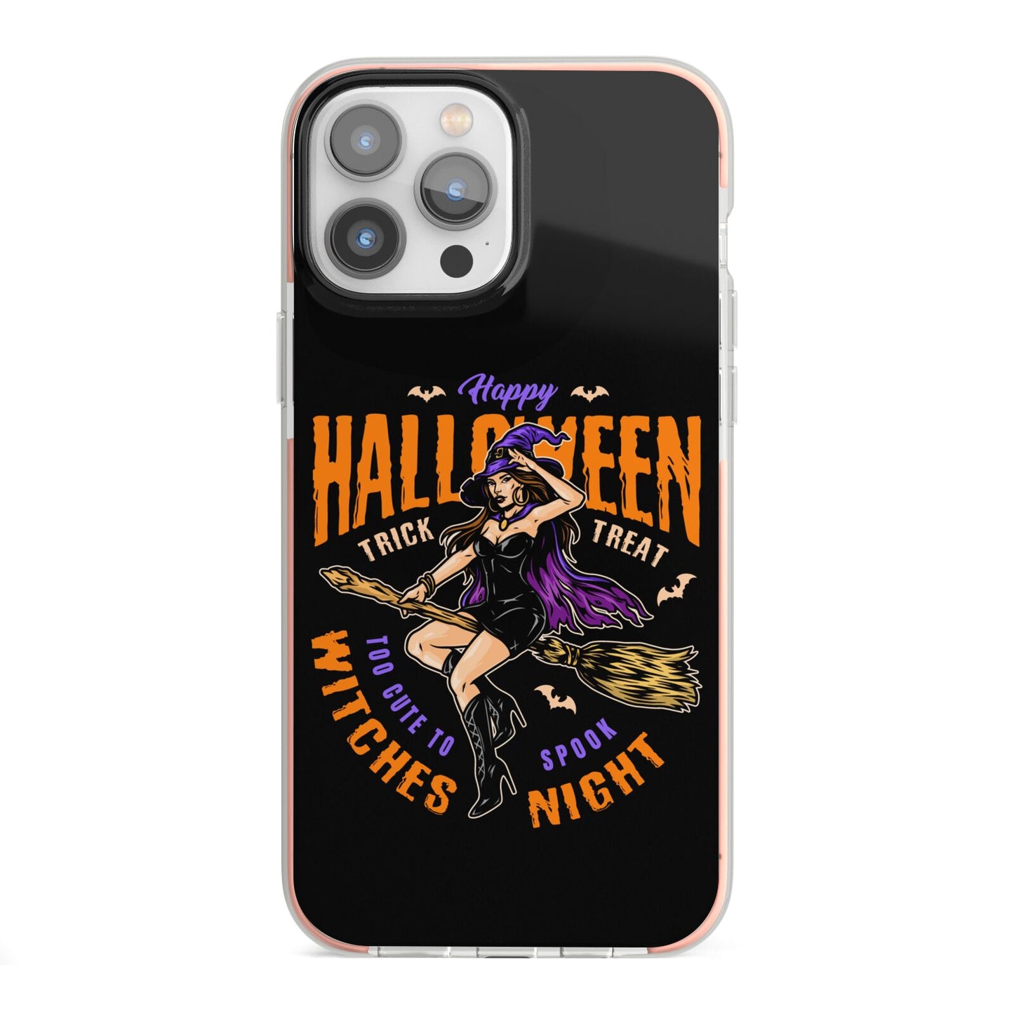 Witches Night iPhone 13 Pro Max TPU Impact Case with Pink Edges