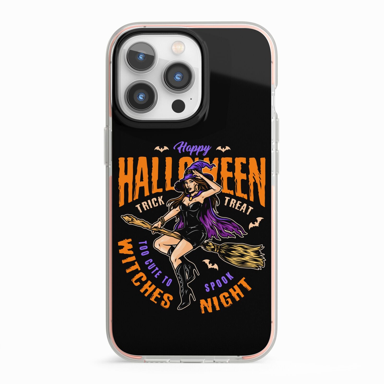 Witches Night iPhone 13 Pro TPU Impact Case with Pink Edges