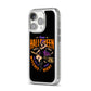 Witches Night iPhone 14 Pro Clear Tough Case Silver Angled Image