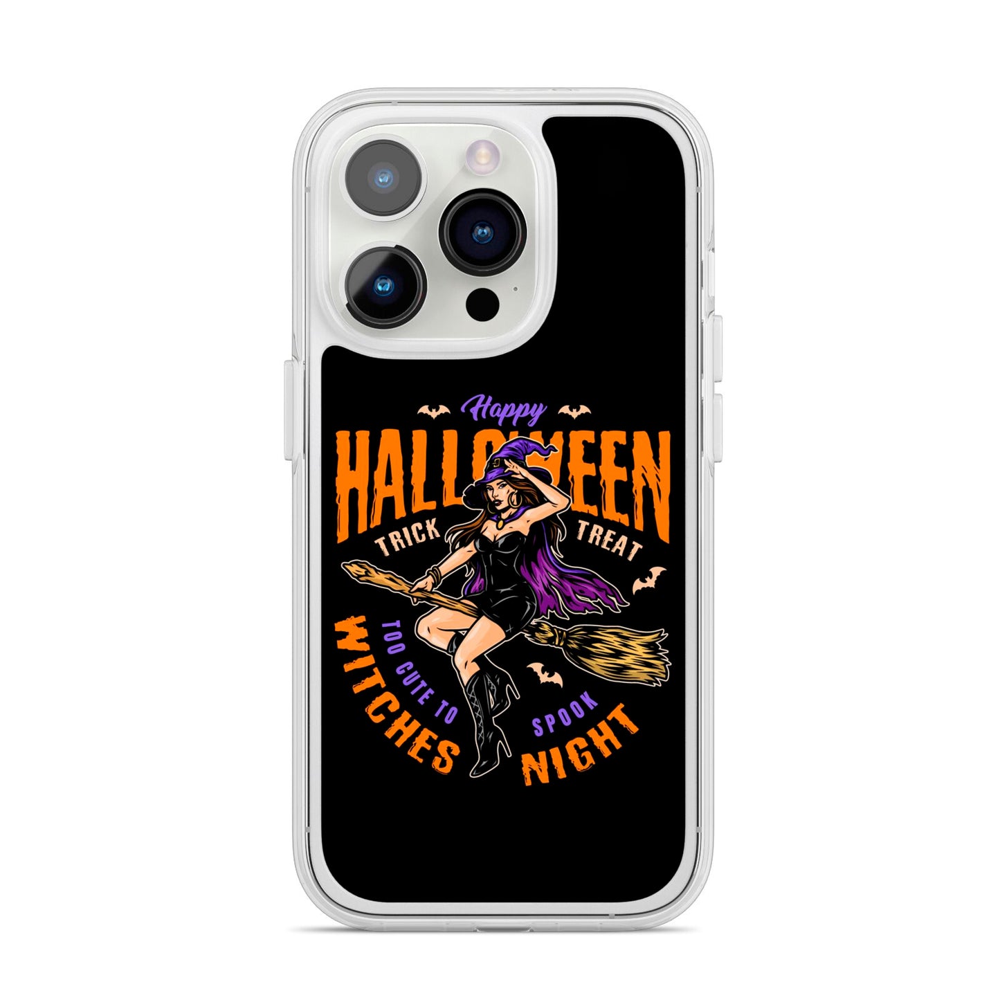 Witches Night iPhone 14 Pro Clear Tough Case Silver