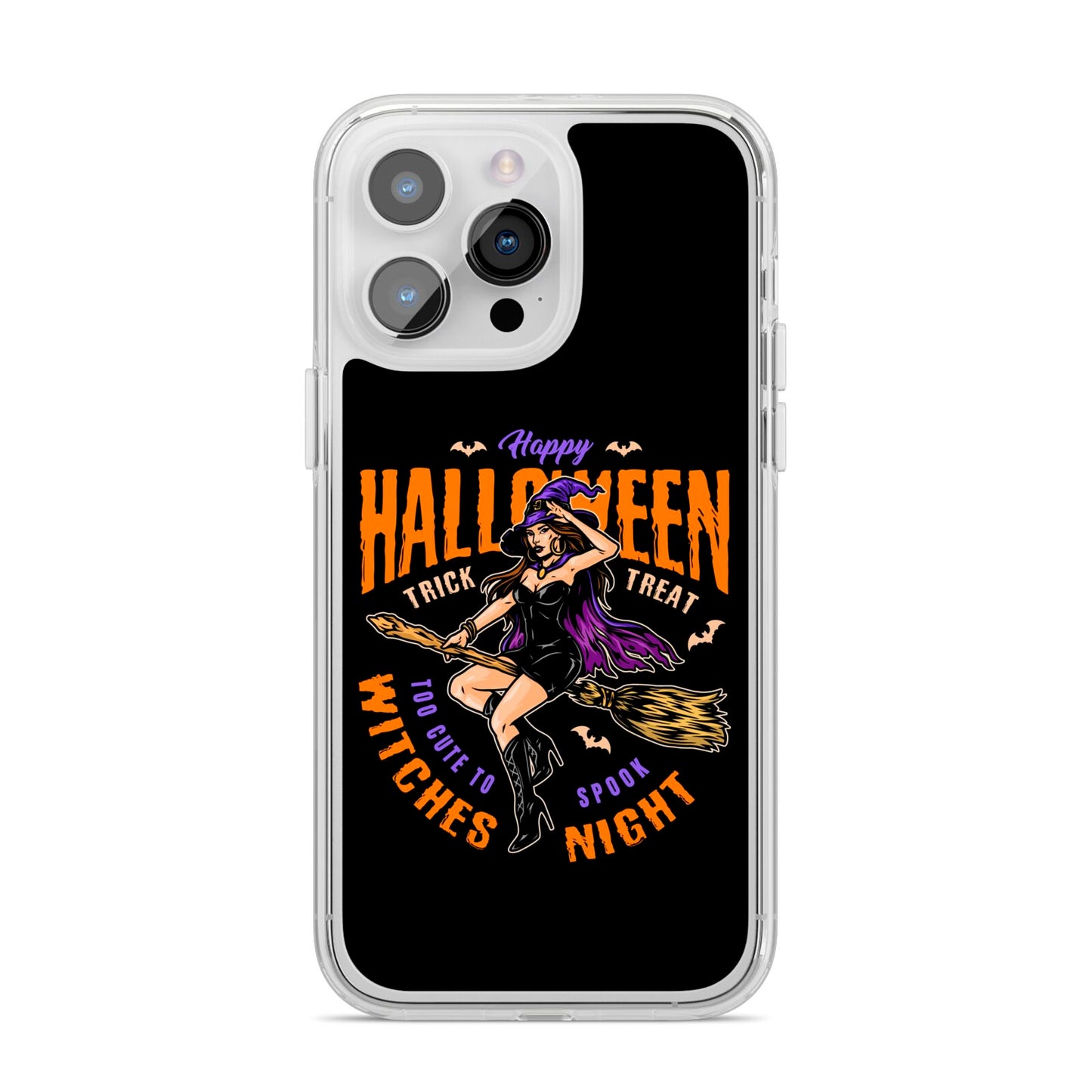 Witches Night iPhone 14 Pro Max Clear Tough Case Silver