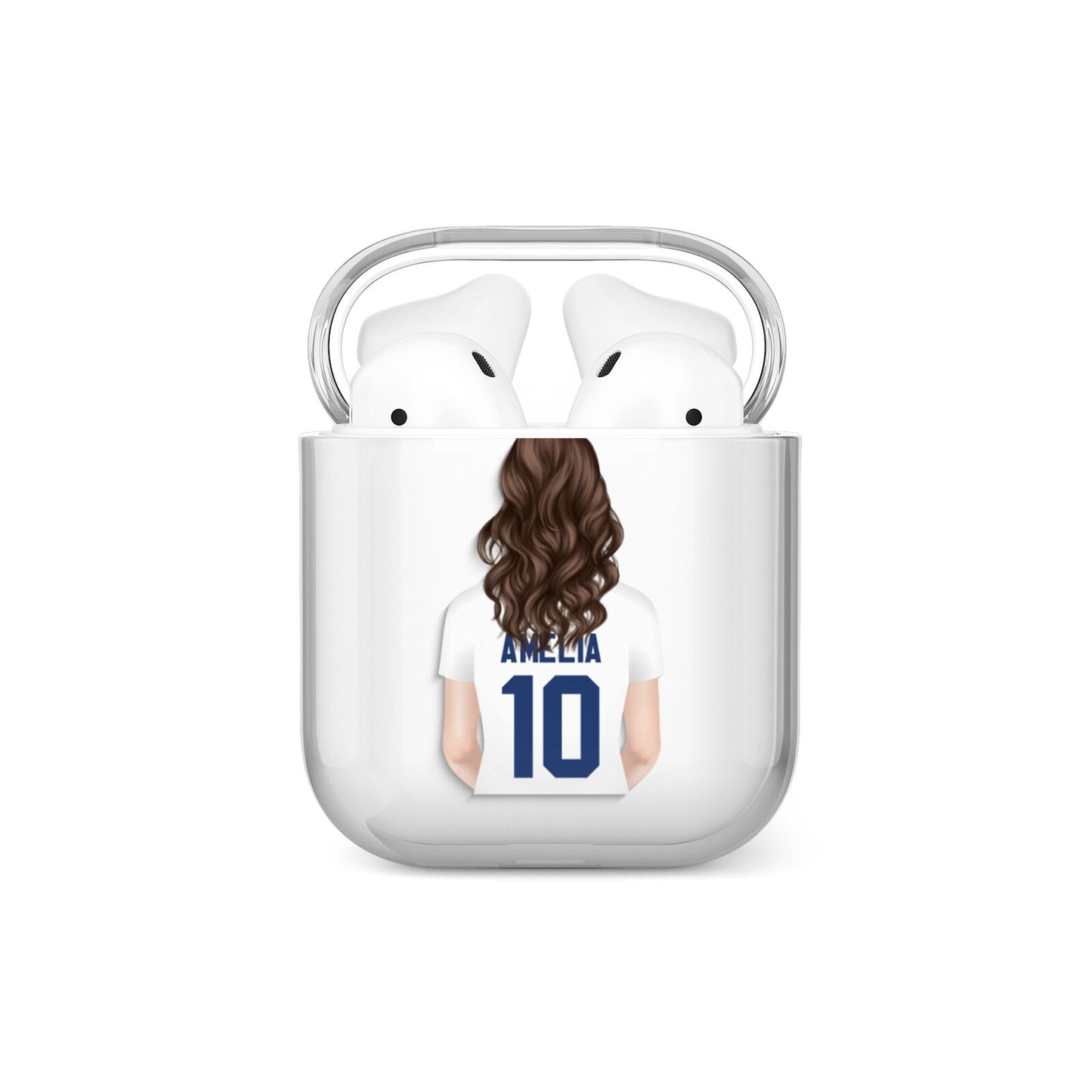 Womens Footballer Personalised AirPods Case