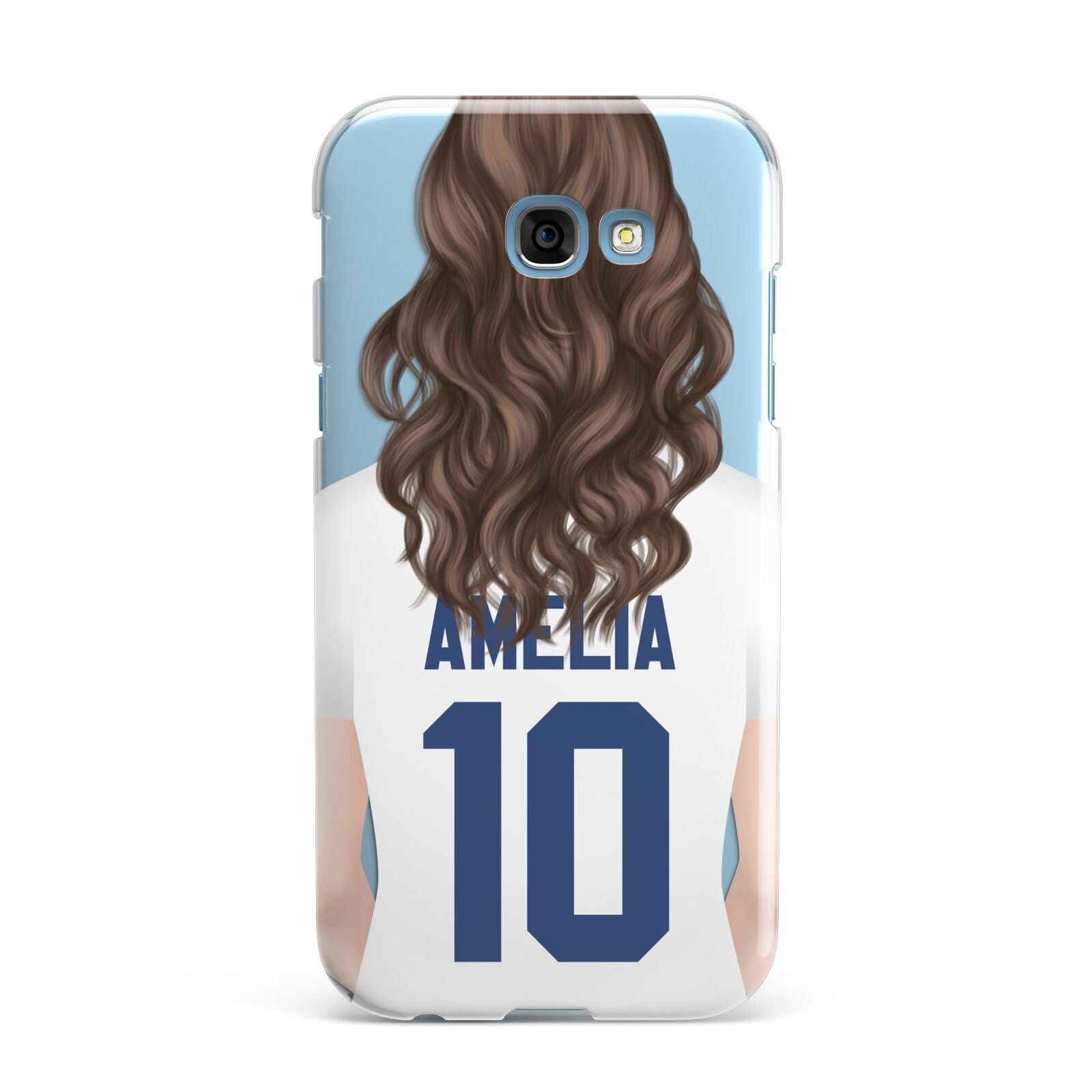 Womens Footballer Personalised Samsung Galaxy A7 2017 Case