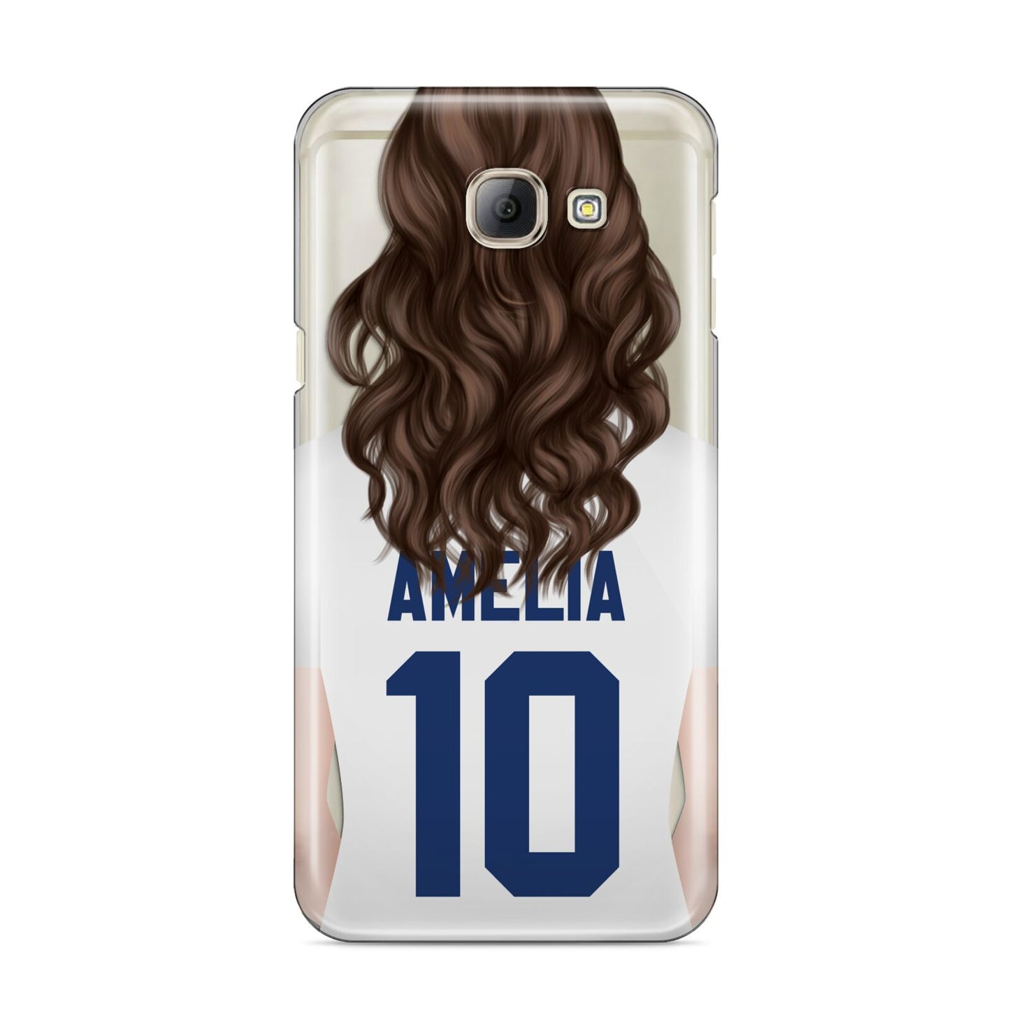 Womens Footballer Personalised Samsung Galaxy A8 2016 Case