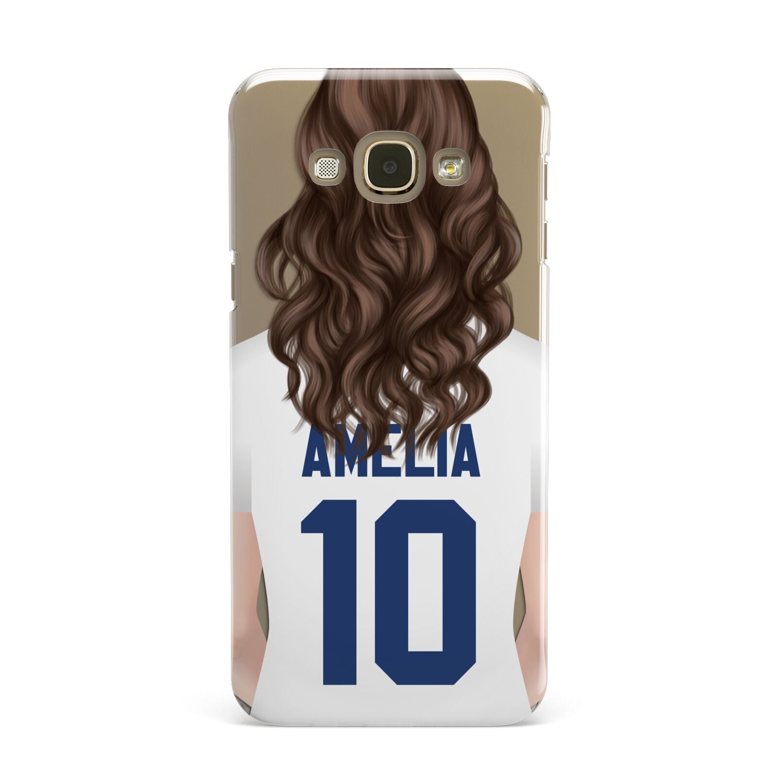 Womens Footballer Personalised Samsung Galaxy A8 Case