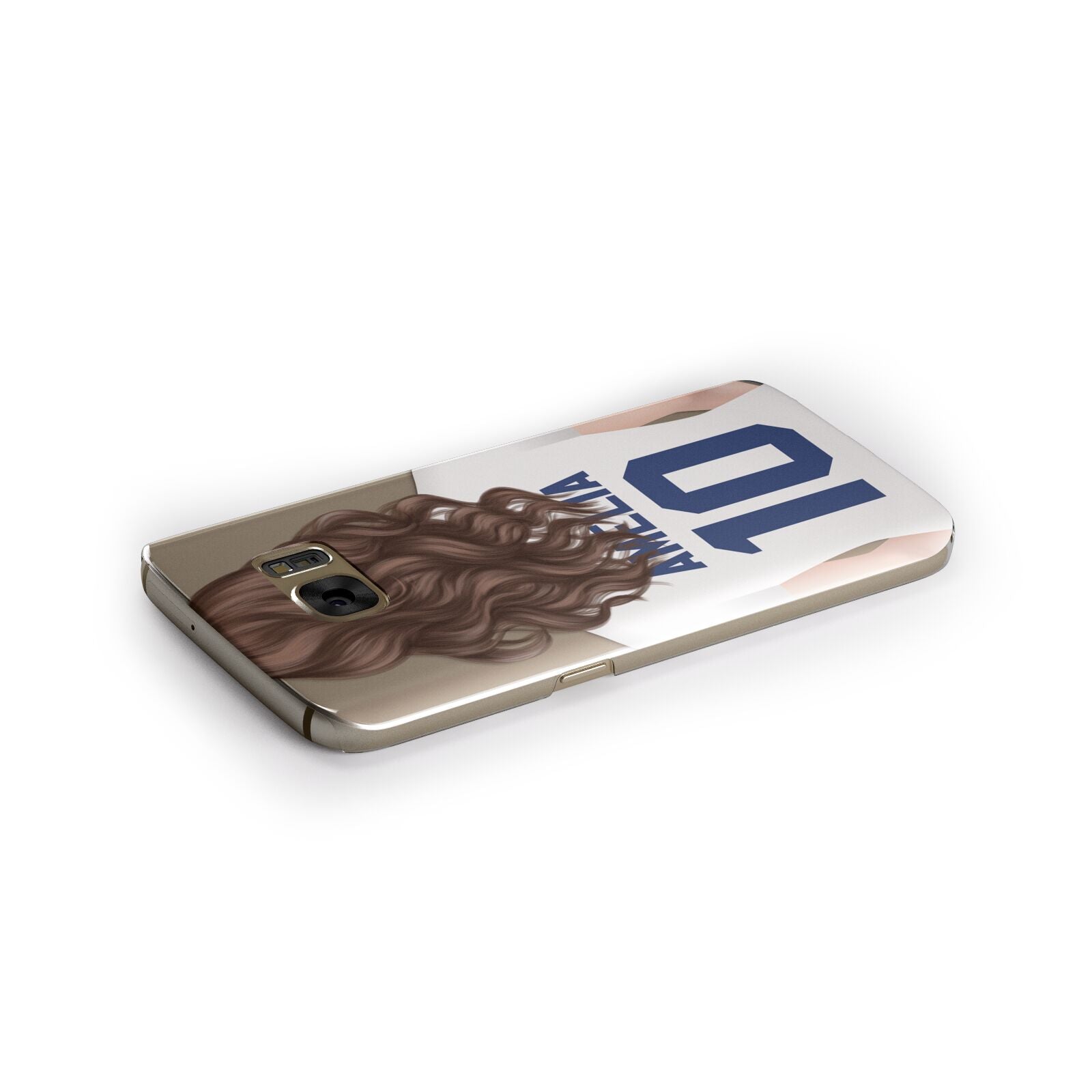 Womens Footballer Personalised Samsung Galaxy Case Side Close Up