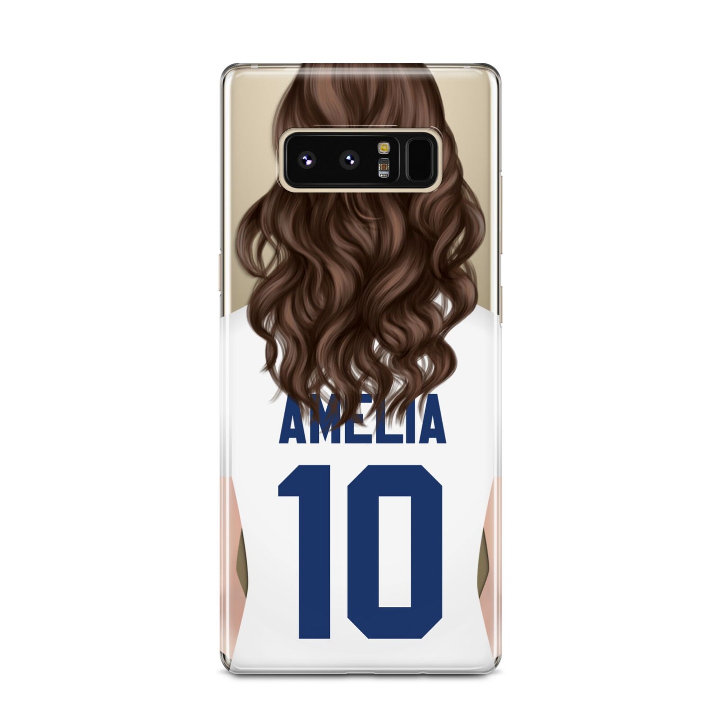 Womens Footballer Personalised Samsung Galaxy Note 8 Case