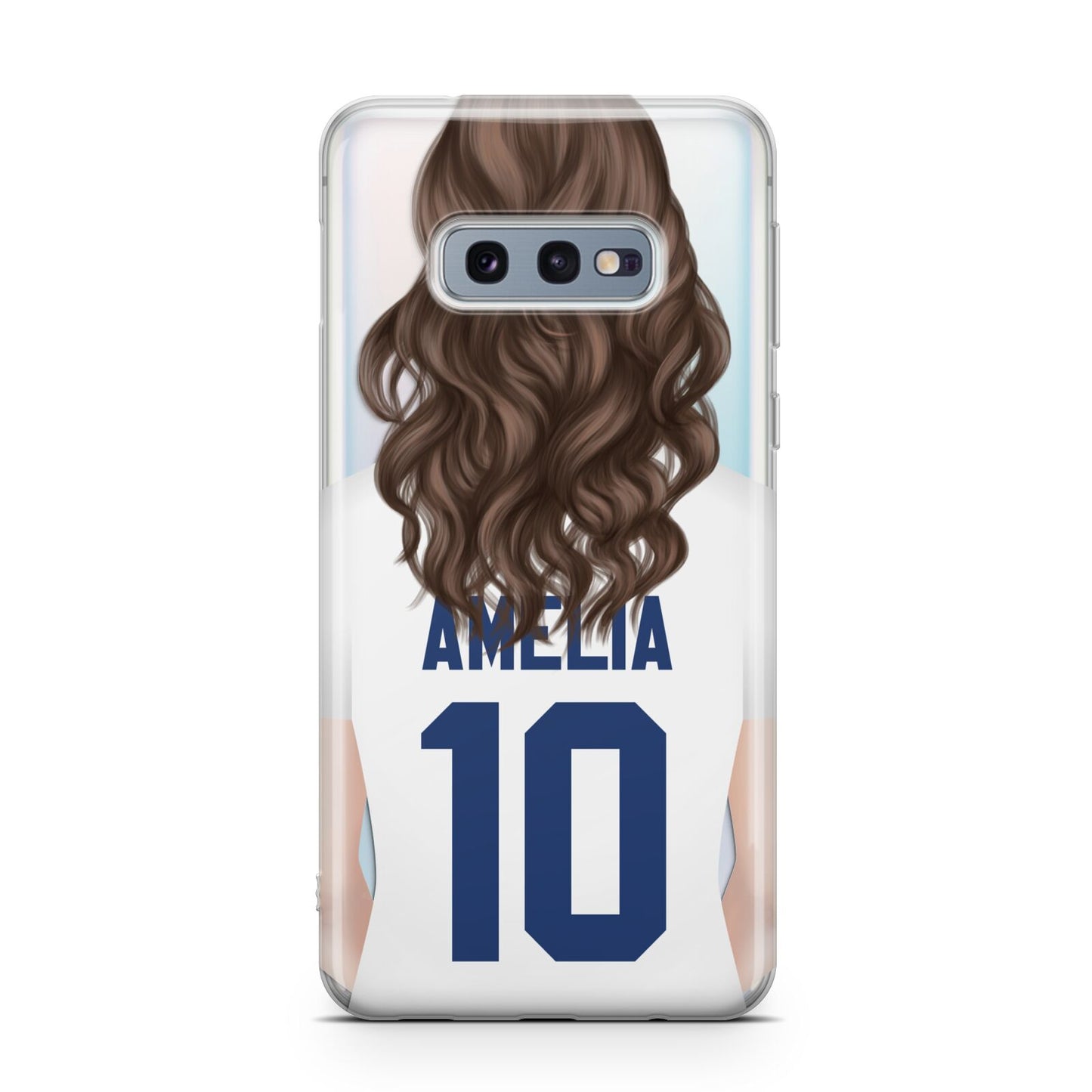 Womens Footballer Personalised Samsung Galaxy S10E Case
