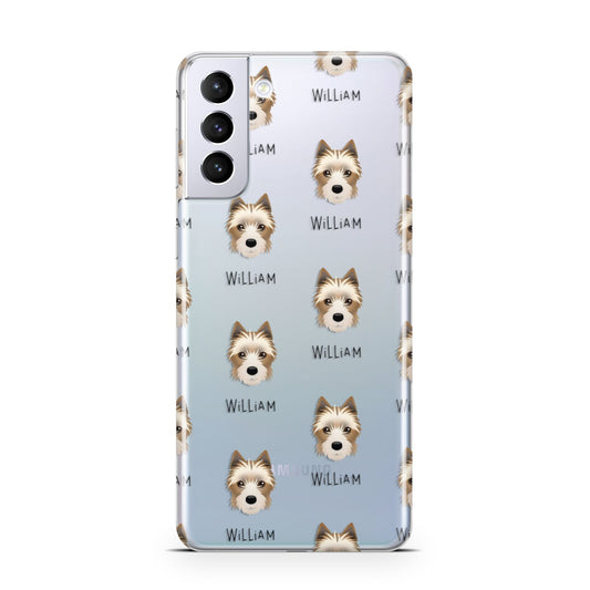 Yorkie Russell Icon with Name Samsung S21 Plus Phone Case