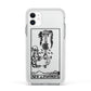 Ace of Swords Monochrome Apple iPhone 11 in White with White Impact Case