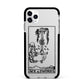 Ace of Swords Monochrome Apple iPhone 11 Pro Max in Silver with Black Impact Case