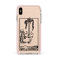 Ace of Swords Monochrome Apple iPhone Xs Max Impact Case Pink Edge on Gold Phone