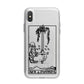 Ace of Swords Monochrome iPhone X Bumper Case on Silver iPhone Alternative Image 1