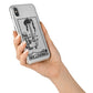 Ace of Swords Monochrome iPhone X Bumper Case on Silver iPhone Alternative Image 2