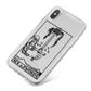 Ace of Swords Monochrome iPhone X Bumper Case on Silver iPhone