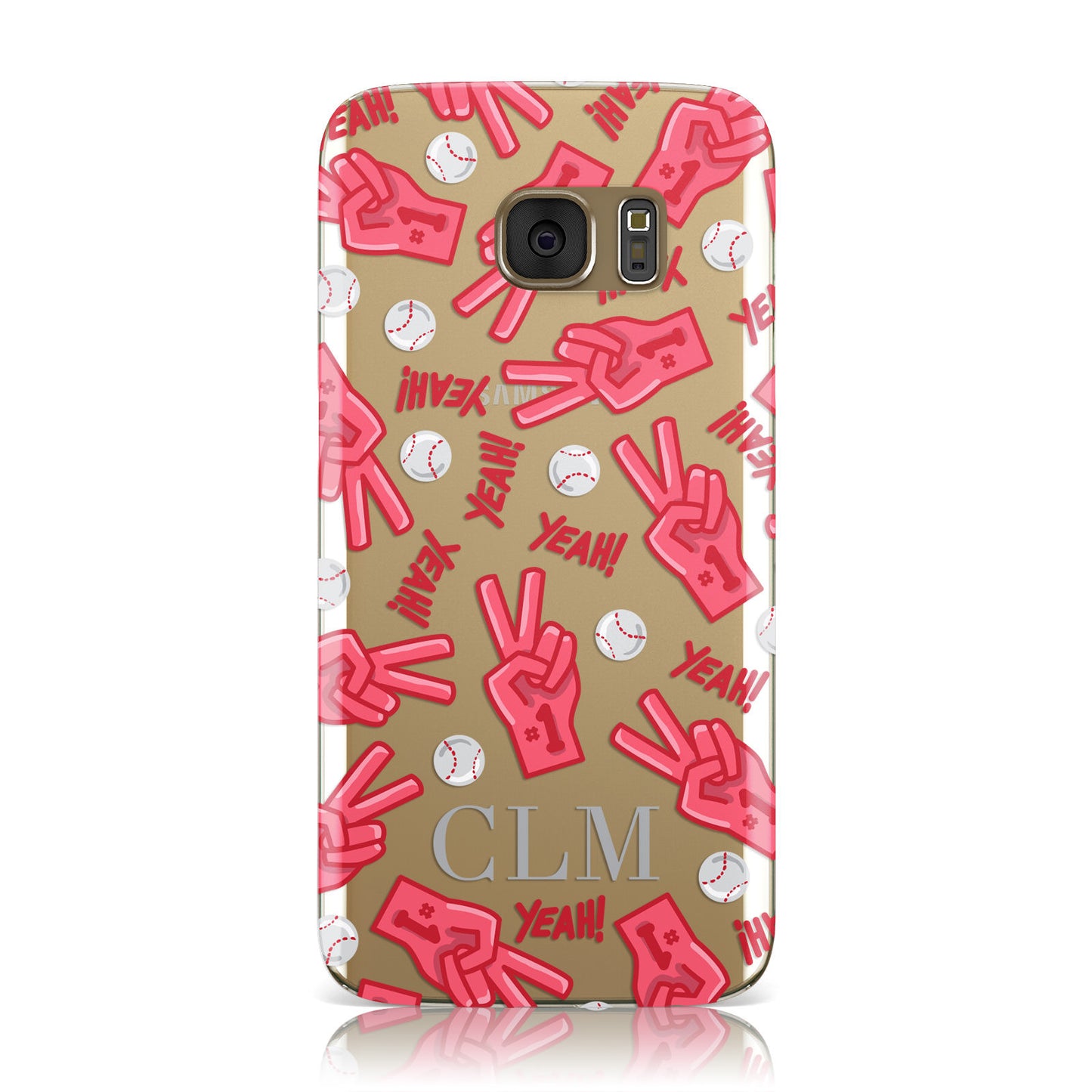 Personalised Baseball Initials Samsung Galaxy Case