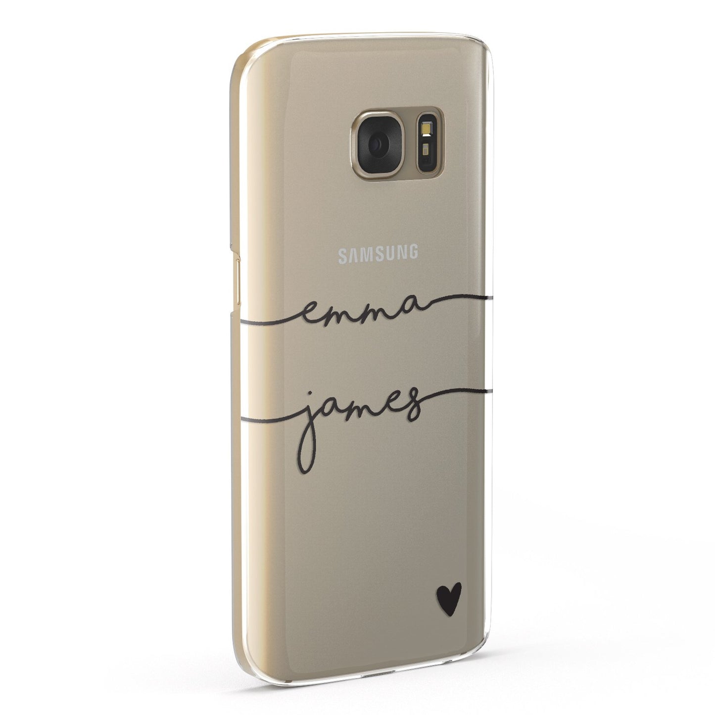 Personalised Black Couples Two Names Heart Google Case Fourty Five Degrees