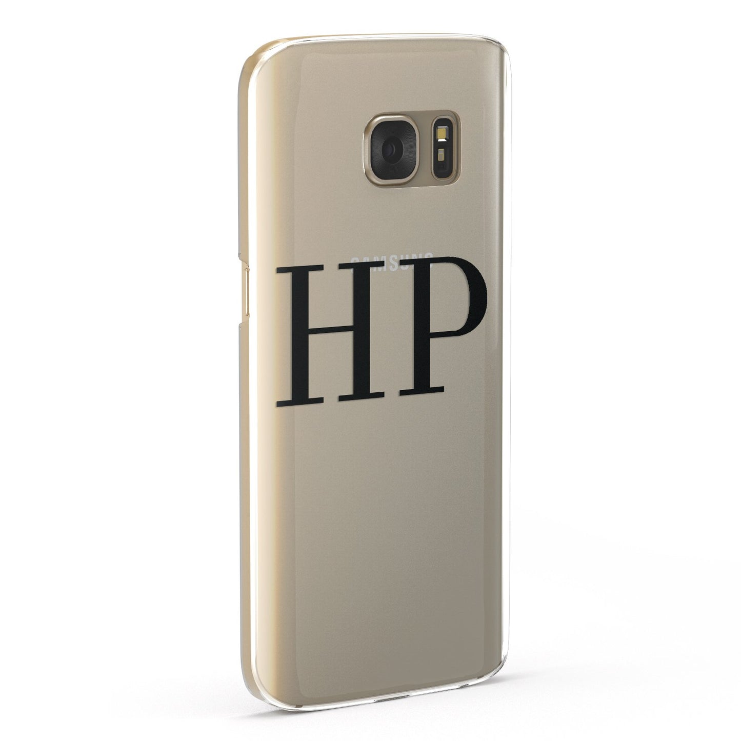 Personalised Black Initials On Clear Samsung Galaxy Case Fourty Five Degrees