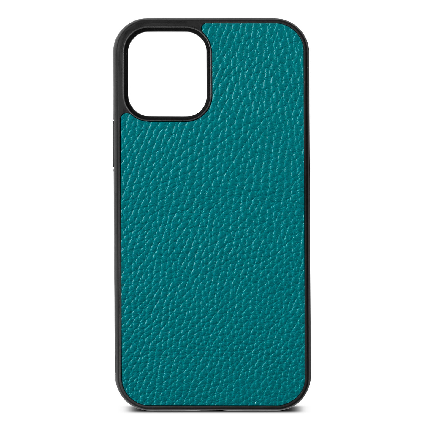 Blank iPhone 12 Pebble Green Leather iPhone Case