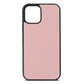 Blank iPhone 12 Pink Pebble Leather Case