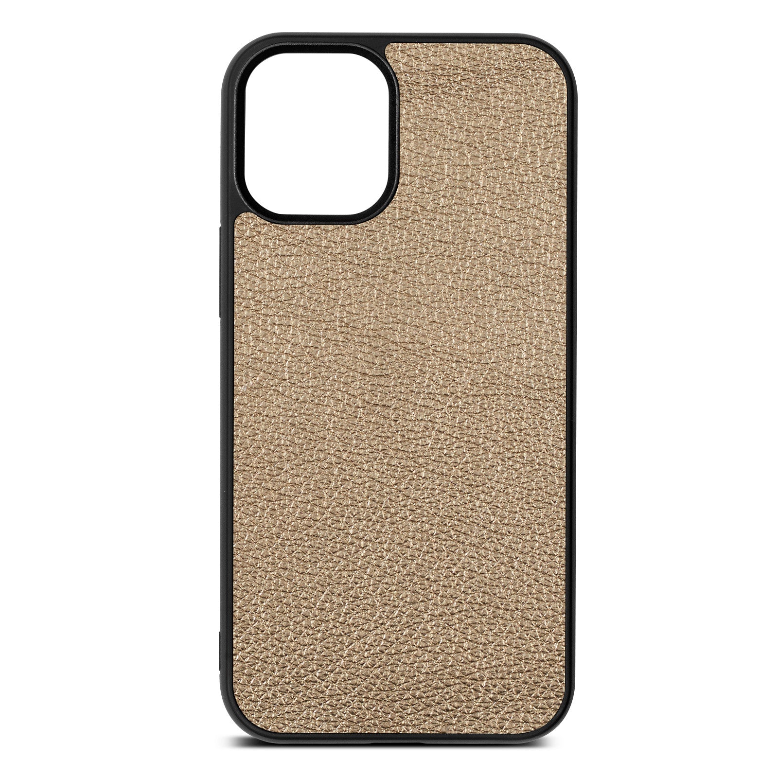 Blank iPhone 12 Mini Gold Pebble Leather iPhone Case