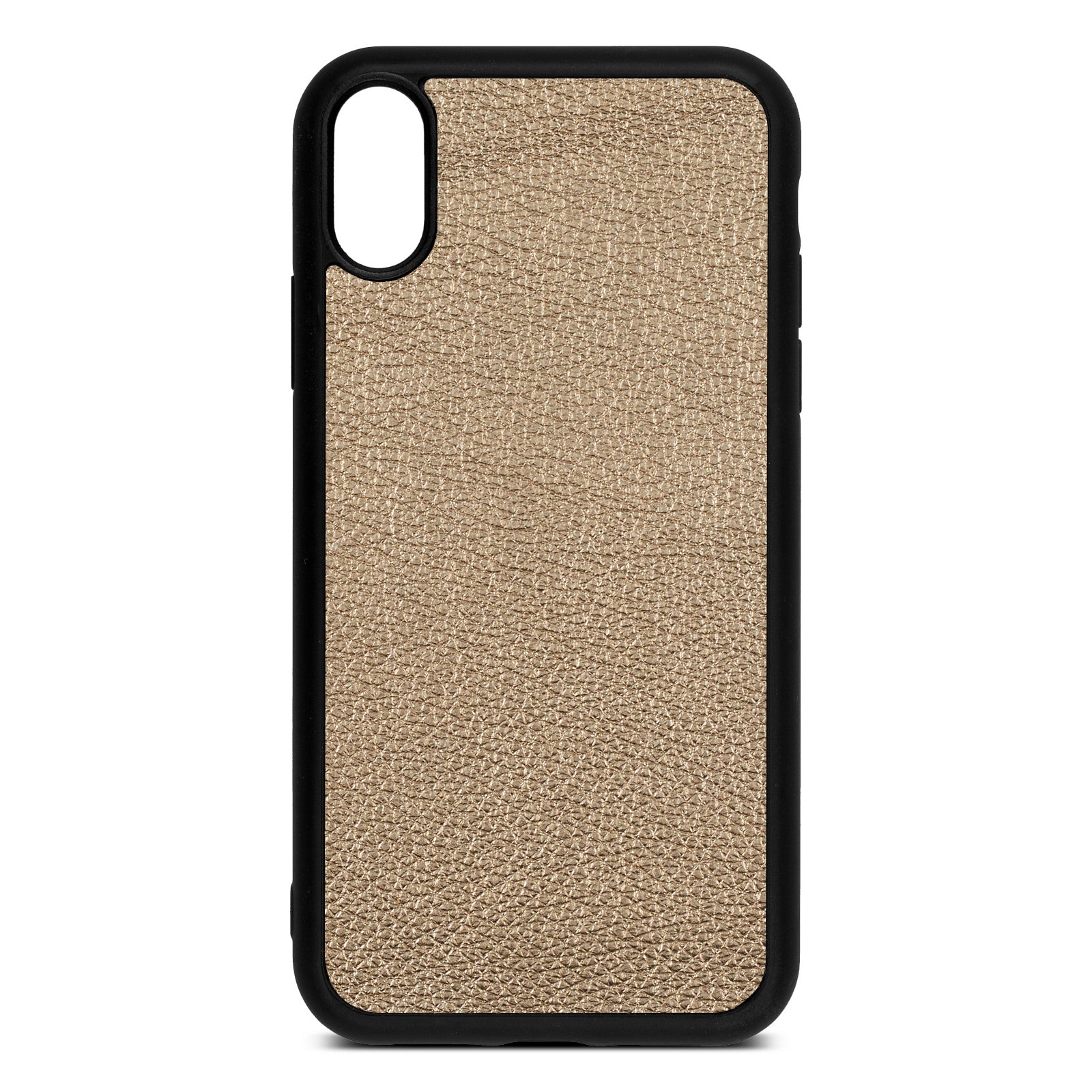 Blank iPhone Xr Gold Pebble Leather iPhone Case