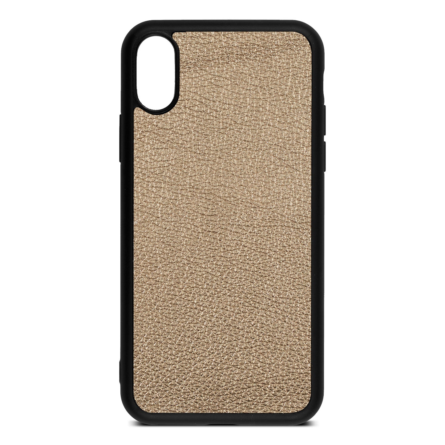Blank iPhone Xs Gold Pebble Leather iPhone Case
