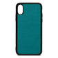 Blank iPhone Xs Pebble Green Leather iPhone Case