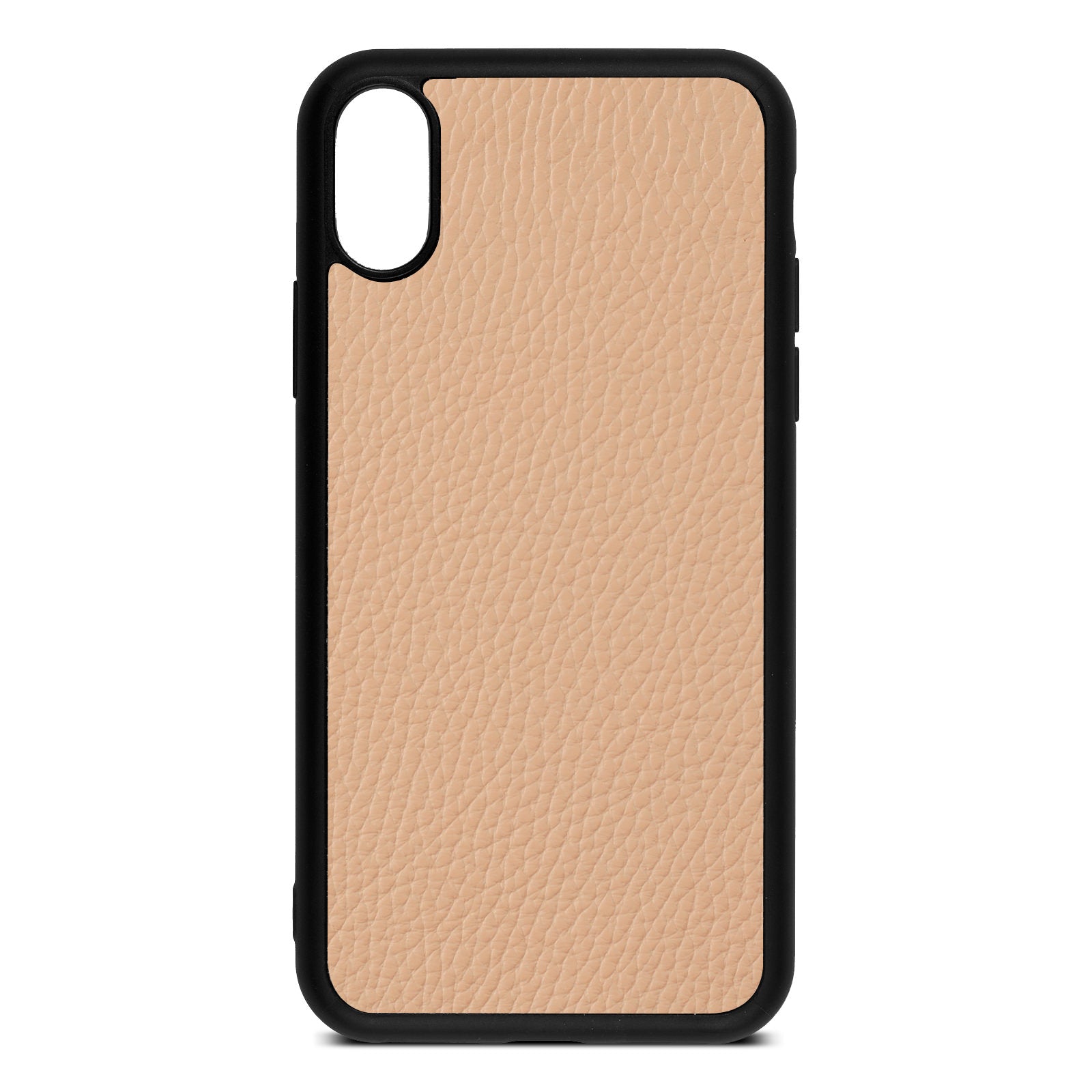 Blank iPhone Xs Nude Pebble Leather Case