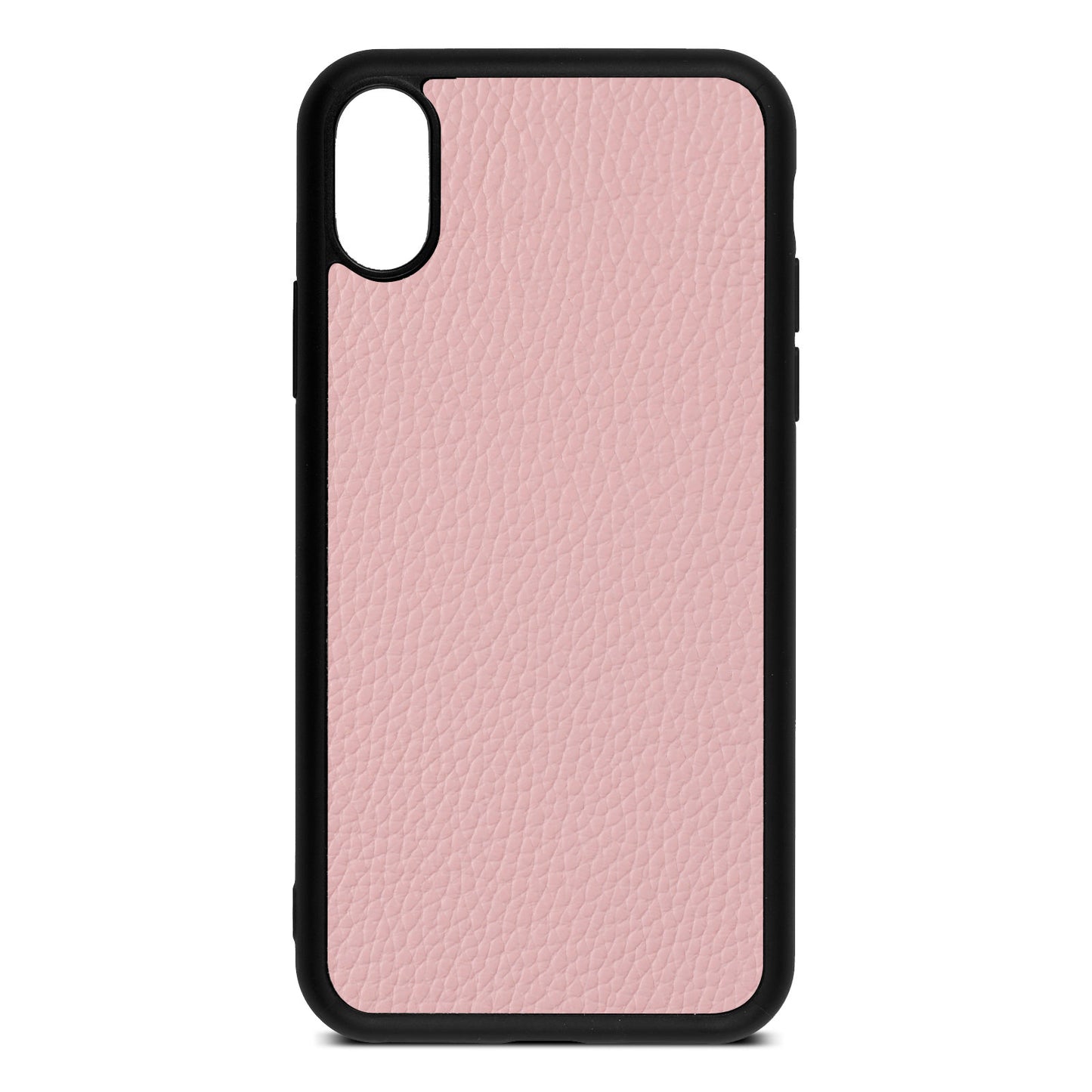 Blank iPhone Xs Pink Pebble Leather Case
