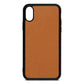 Blank iPhone Xs Tan Pebble Leather Case