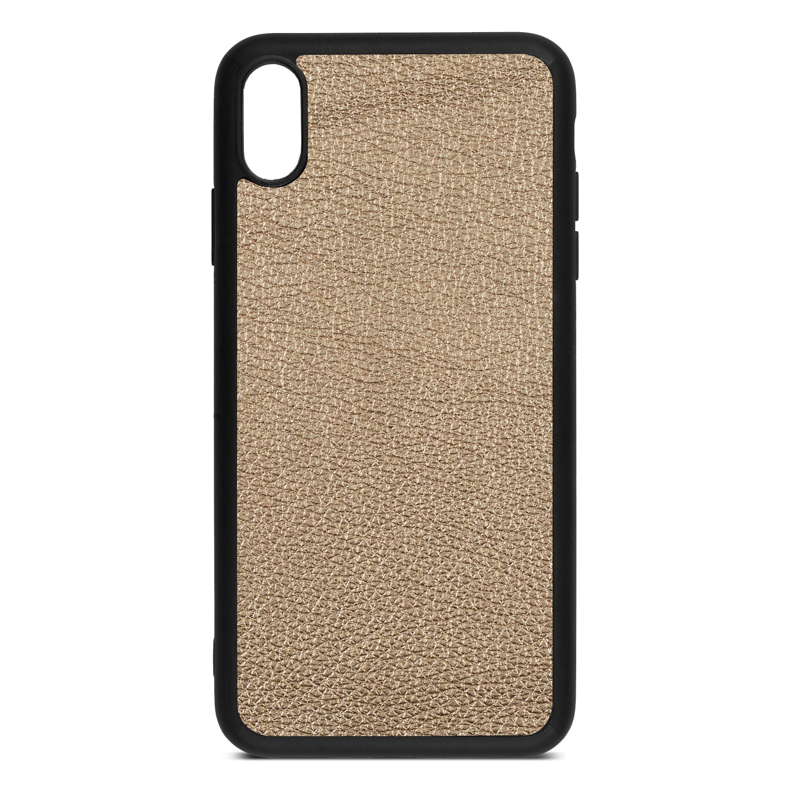 Blank iPhone Xs Max Gold Pebble Leather iPhone Case