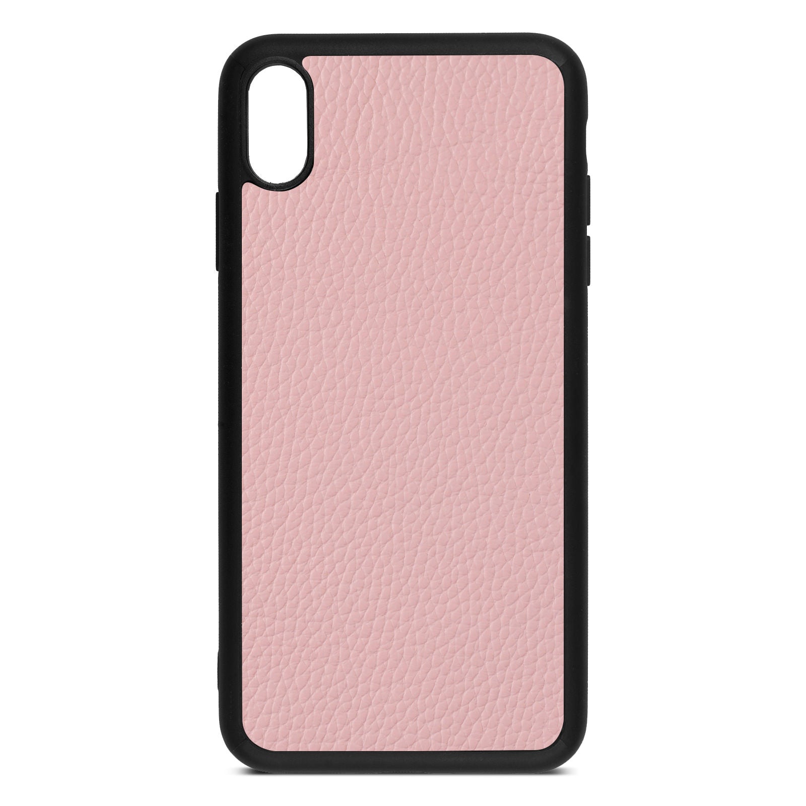 Blank iPhone Xs Max Pink Pebble Leather Case