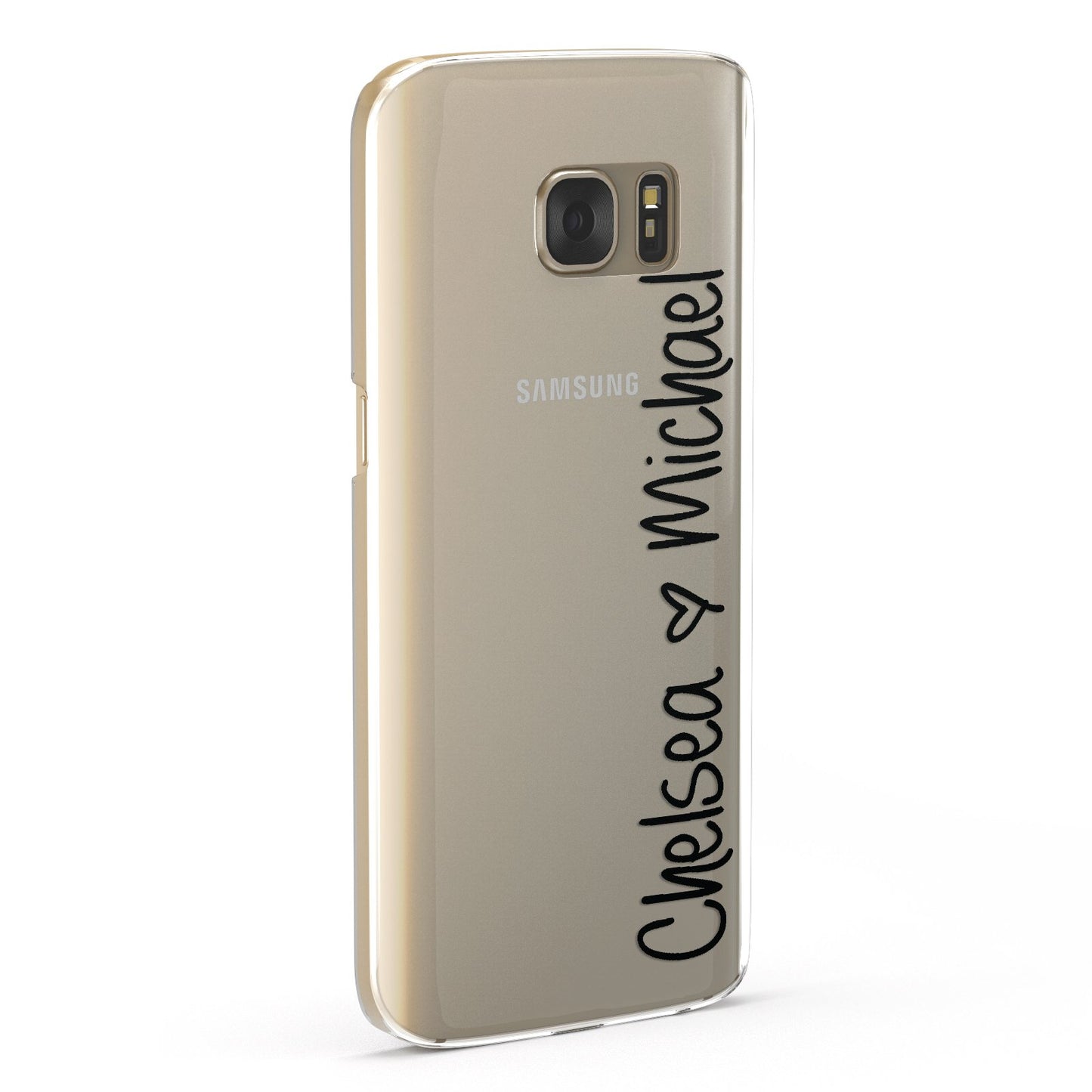 Personalised Couples Names Handwritten Black Clear Google Case Fourty Five Degrees