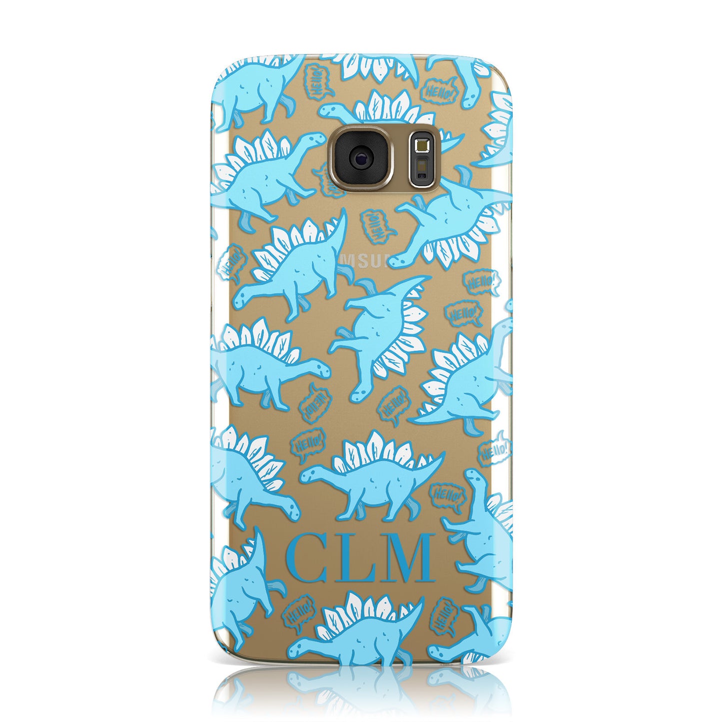 Personalised Dinosaur Initials Samsung Galaxy Case