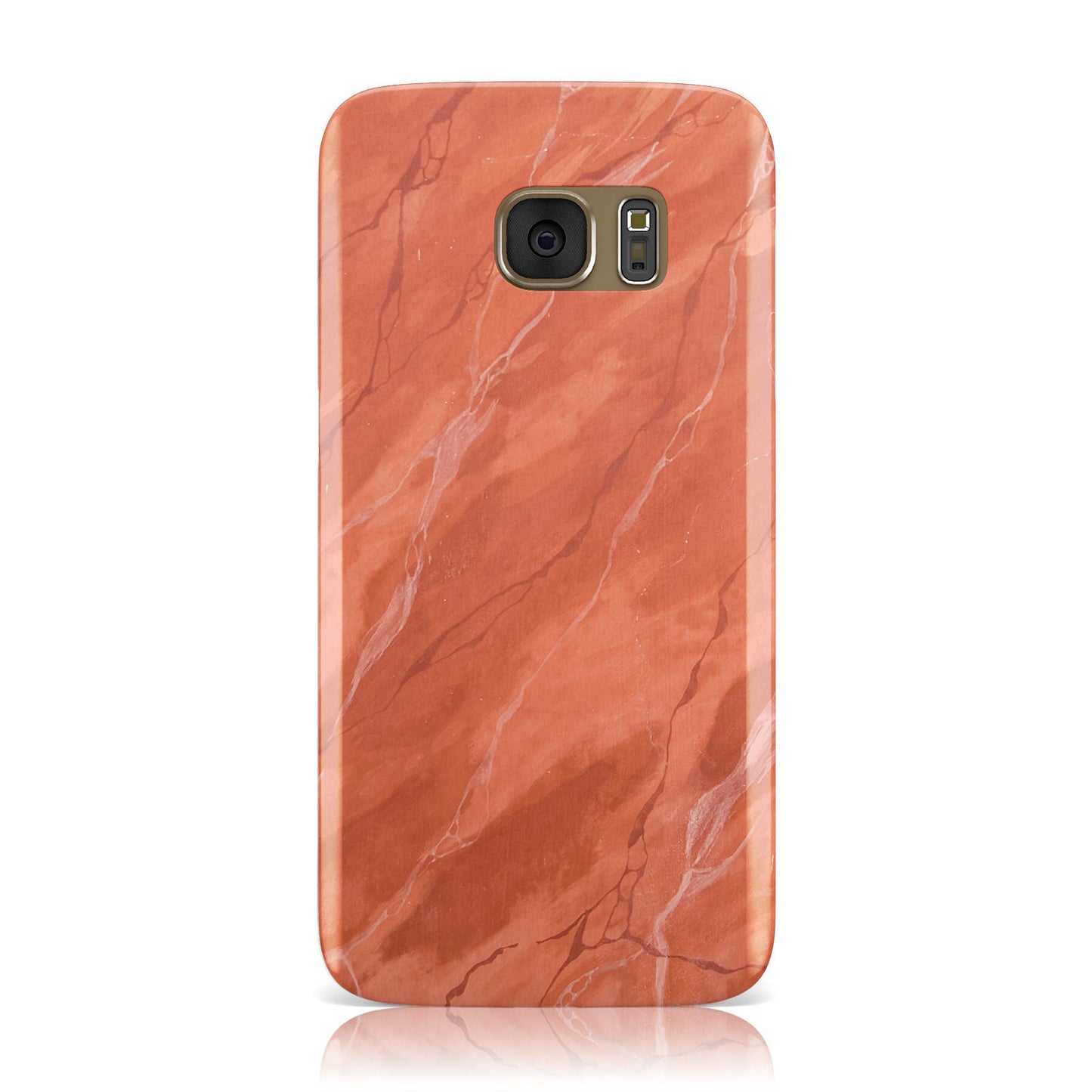 Faux Marble Red Orange Samsung Galaxy Case