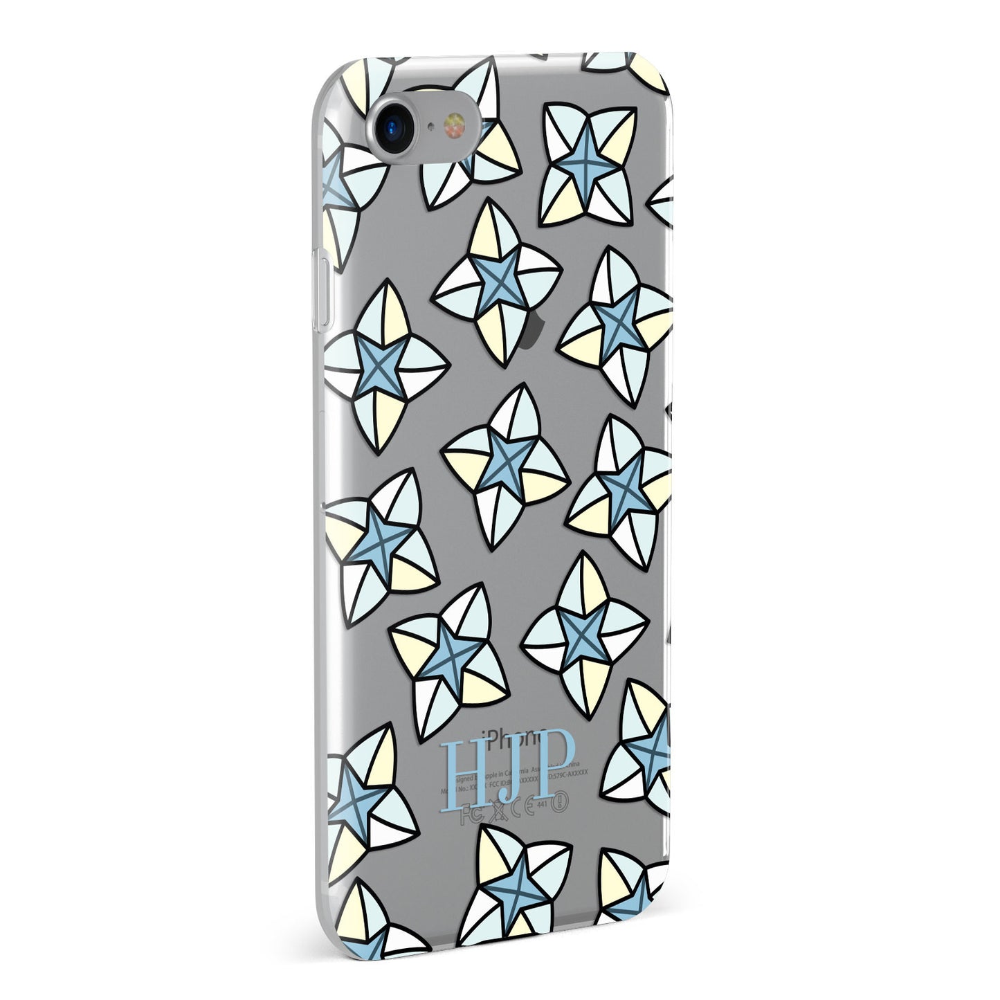 Personalised fortune Teller Initials Clear Apple iPhone Case Fourty Five Degrees