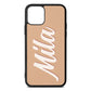 iPhone 11 Nude Pebble Leather Case