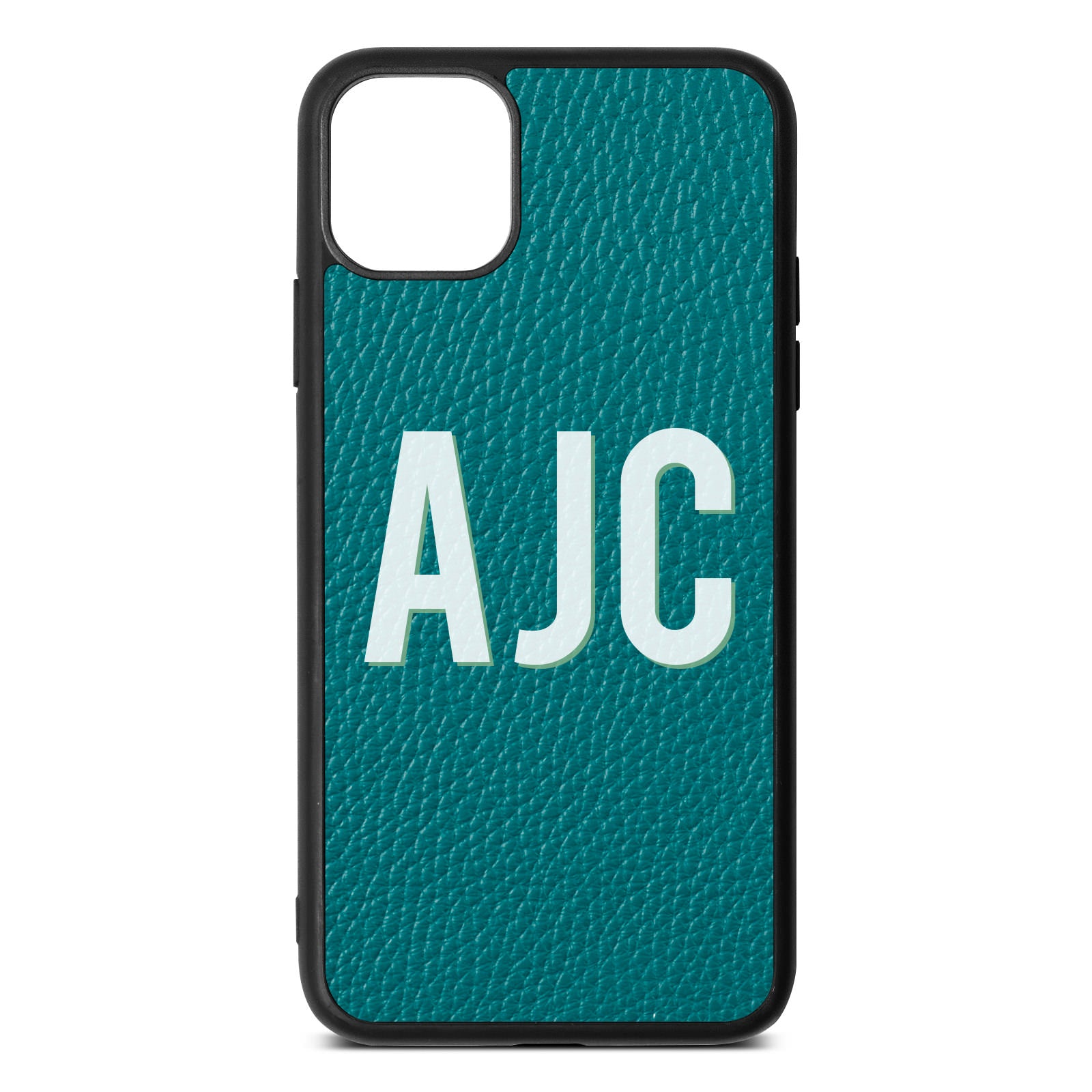 iPhone 11 Pro Max Pebble Green Leather iPhone Case