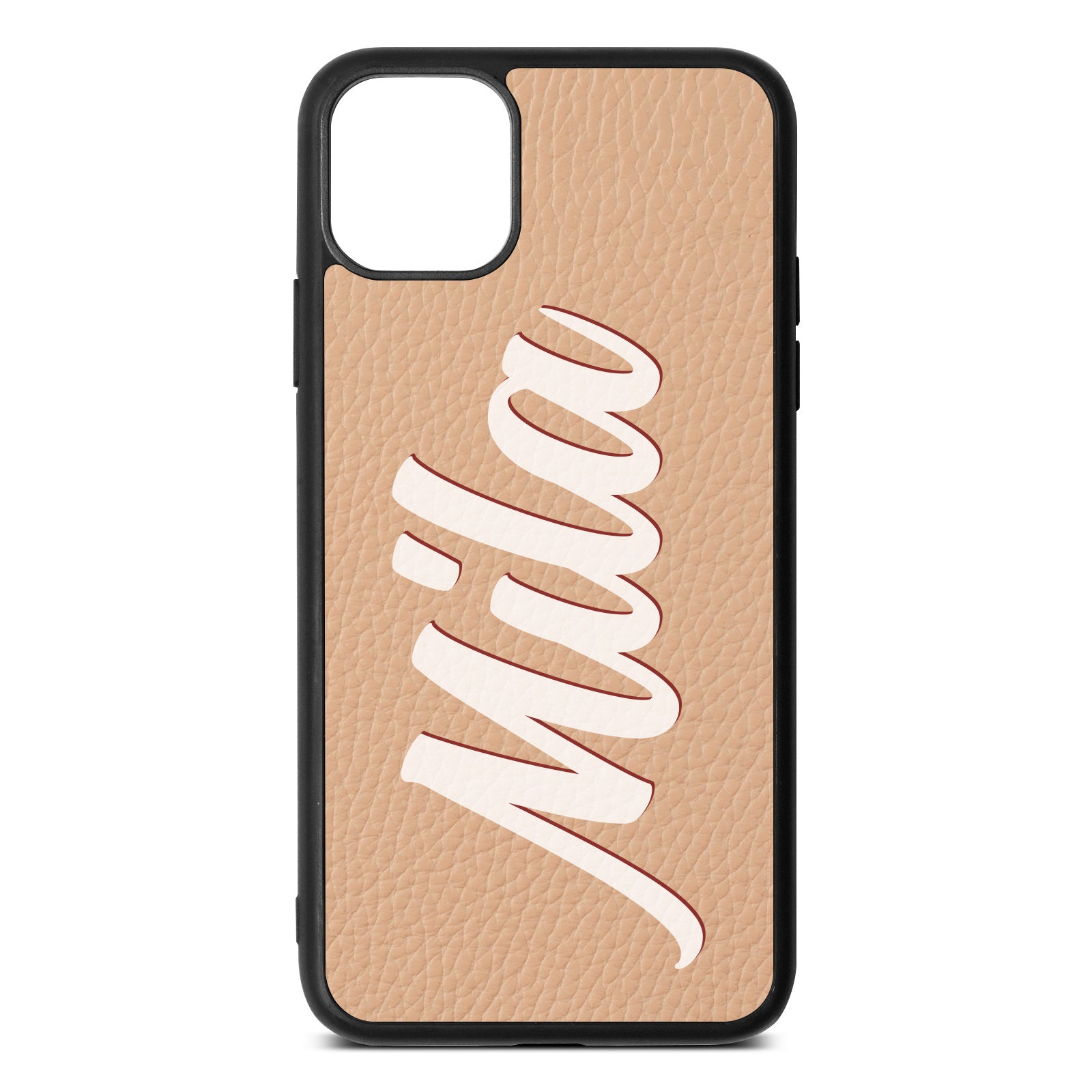 iPhone 11 Pro Max Nude Pebble Leather Case