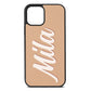 iPhone 12 Nude Pebble Leather Case